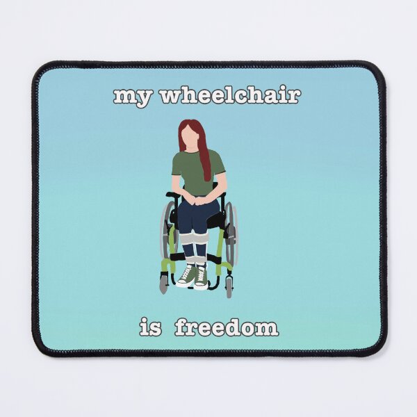 Item preview, My Wheelchair is Freedom (blue/green background) designed and sold by jenstarzec.
