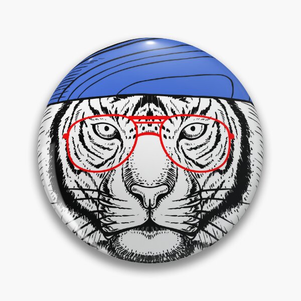 Item preview, Funny Tiger With Baseball Cap And Glasses designed and sold by Shekevara.