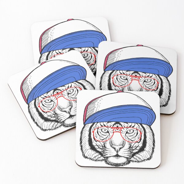 Item preview, Funny Tiger With Baseball Cap And Glasses designed and sold by Shekevara.