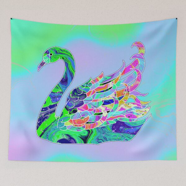 Item preview, Colorful Swan - is my Spirit Animal designed and sold by LaRoach Digital Arts.