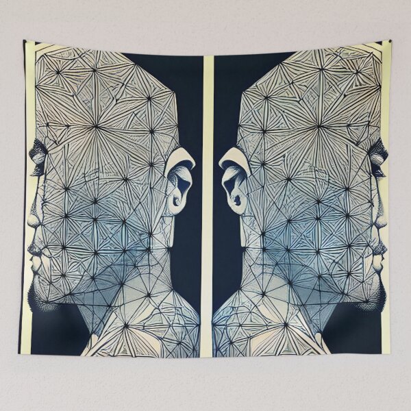 Item preview, Two Faces in Profile with Their Back to Each Other designed and sold by skillunused.