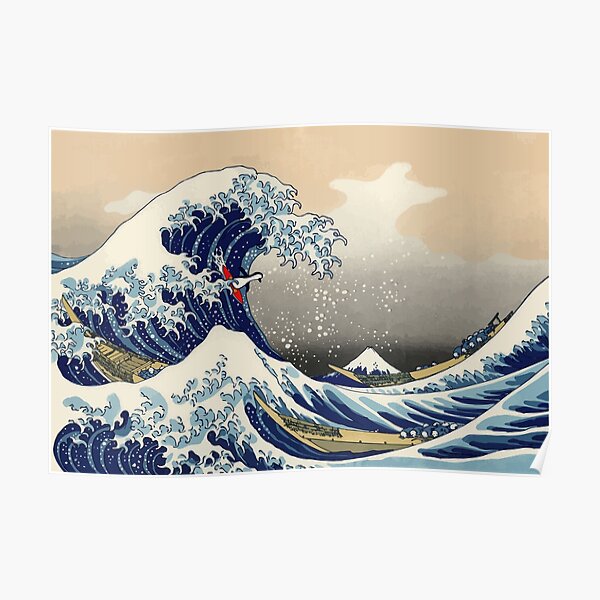 Japanese Surfing Posters for Sale | Redbubble