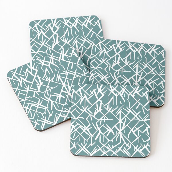 Item preview, Abstract Pattern with Green Background and White Lines designed and sold by Evolvity.