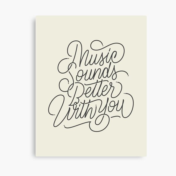 MUSIC - Hand Lettering Canvas Print