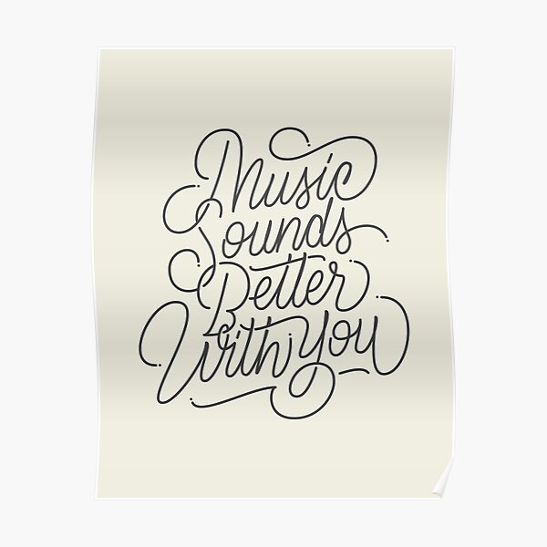 MUSIC - Hand Lettering Poster