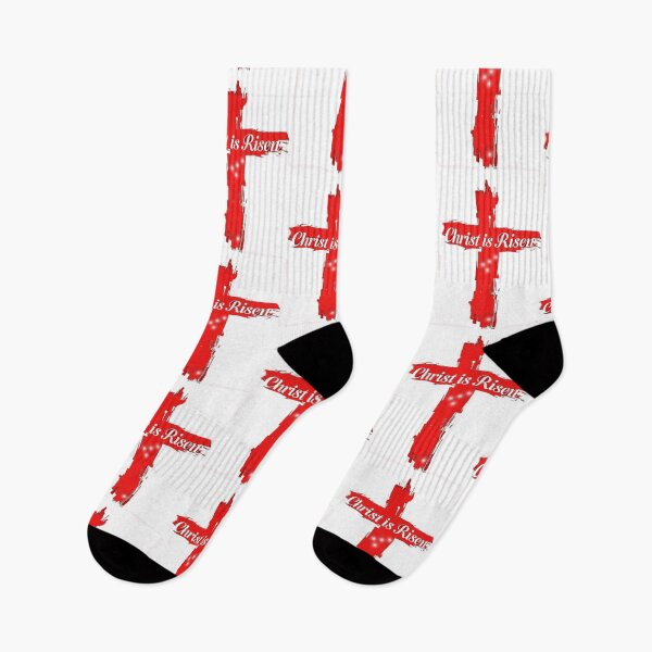 Artikelvorschau, Christus ist auferstandenes rotes Kreuz-Design entworfen und verkauft von Rowena Jones.