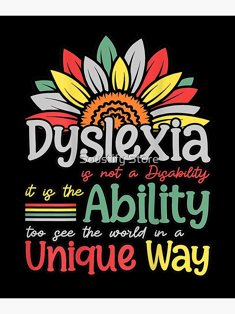 "Dyslexia Is Not Disability Dyslexia Awareness Silver Ribbon - Dyslexia ...