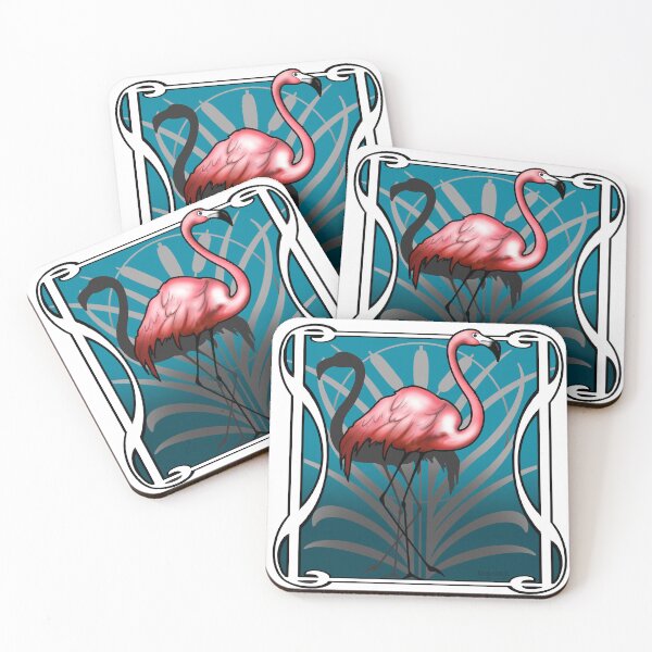 Item preview, Flamingo Nouveau  designed and sold by MetroInk.