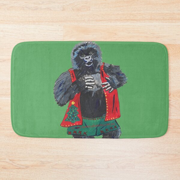 Item preview, Merry Christmas Mr Gorilla Red Vest Green Shorts designed and sold by MonicaArtist.