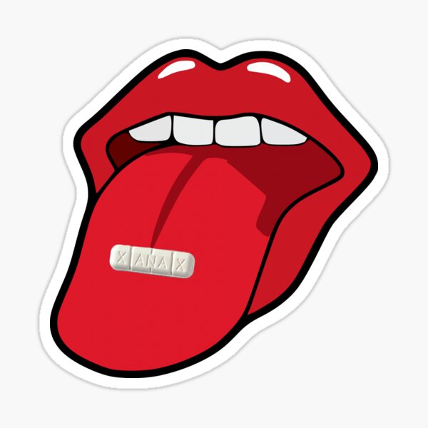 snack Phobia Trampe Popping Xanax " Sticker for Sale by ArcticCrow | Redbubble