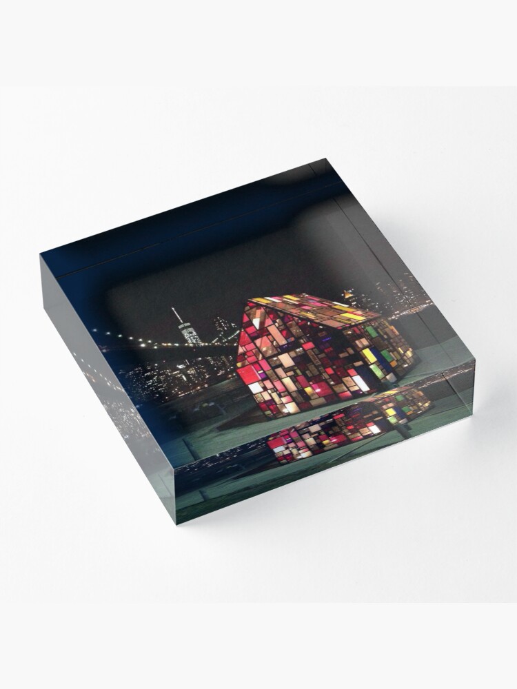 Alternate view of Stained Glass House- Brooklyn Bridge Park-Tom Fruin's Art Installation Acrylic Block