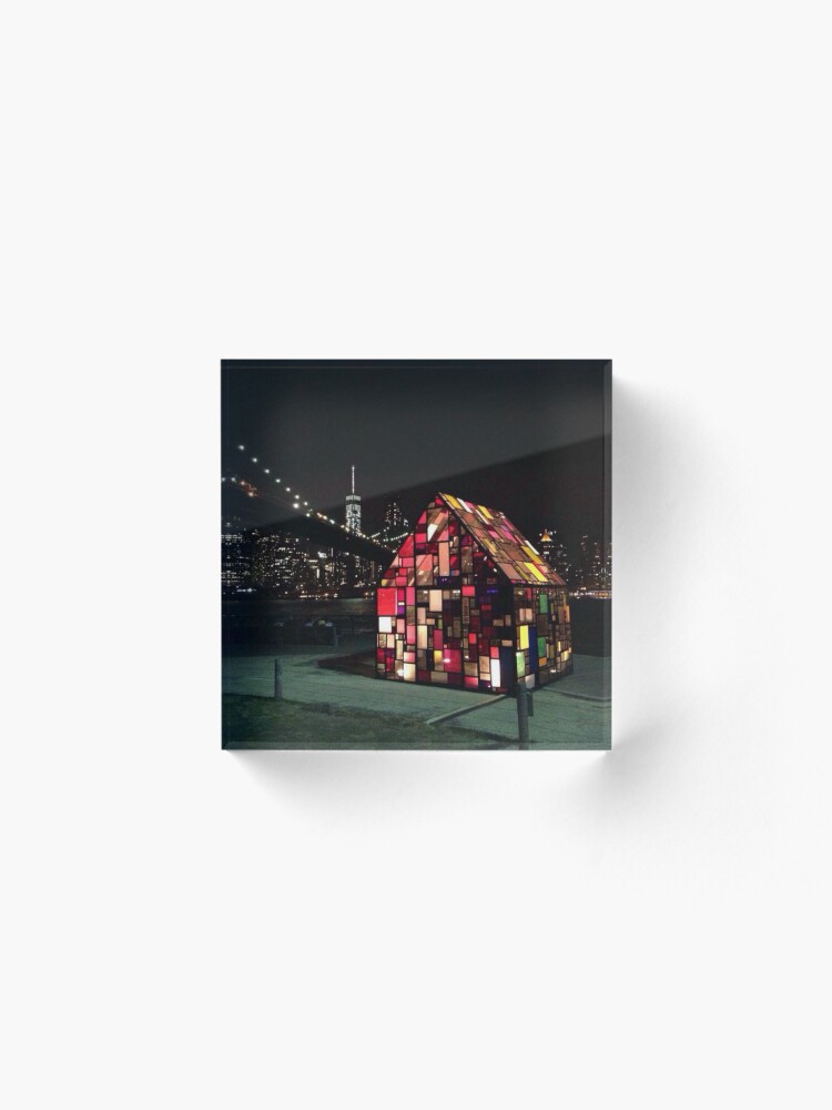 Alternate view of Stained Glass House- Brooklyn Bridge Park-Tom Fruin's Art Installation Acrylic Block