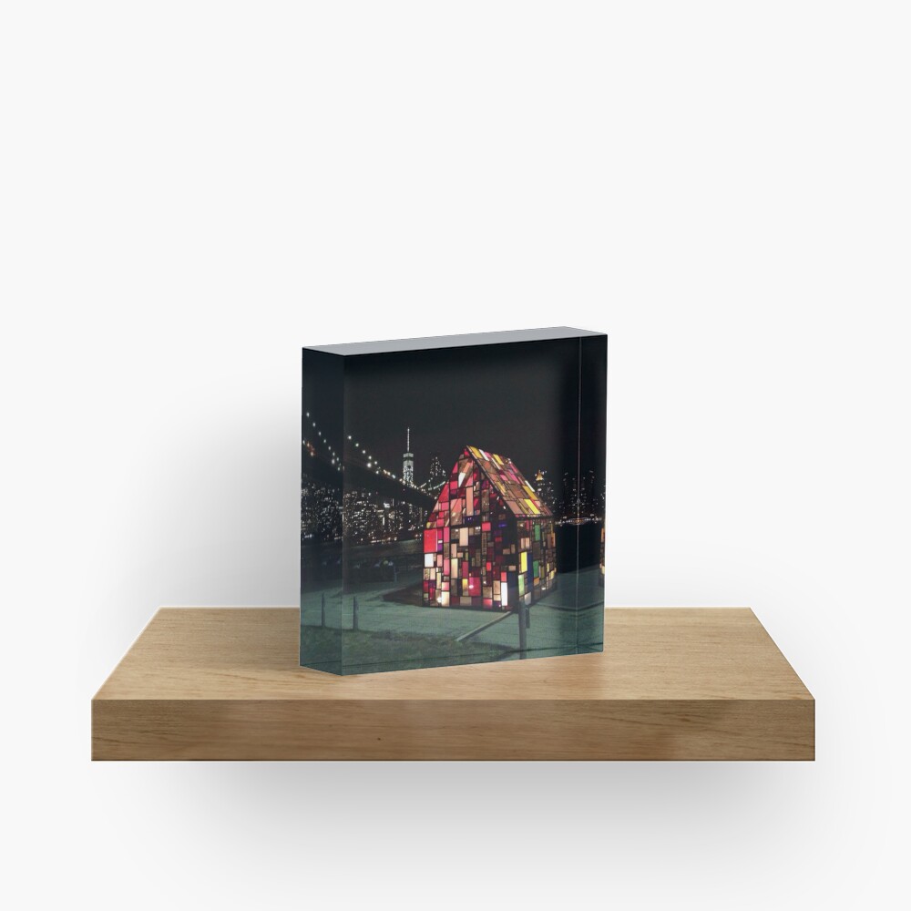 Stained Glass House- Brooklyn Bridge Park-Tom Fruin's Art Installation Acrylic Block