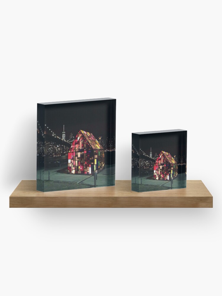 Alternate view of Stained Glass House- Brooklyn Bridge Park-Tom Fruin's Art Installation Acrylic Block