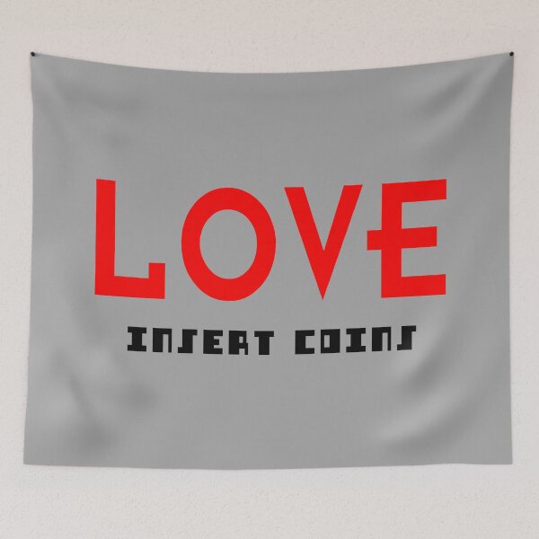 Item preview, LOVE - INSERT COINS RED/BLACK. designed and sold by 5hertz.