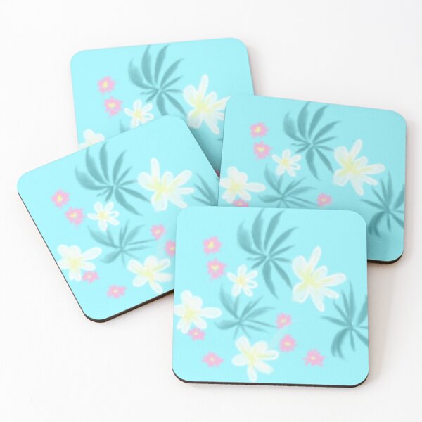 Item preview, Tropical Flowers on Turquoise Dress, Etc ( Nice for the New Turquoise Option Tshirts, designed and sold by IvaRenee.
