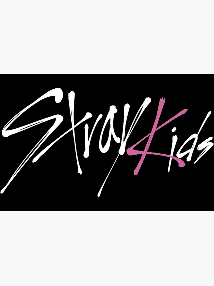 Stray Kids Pink and White Maxident Logo Photographic Print for