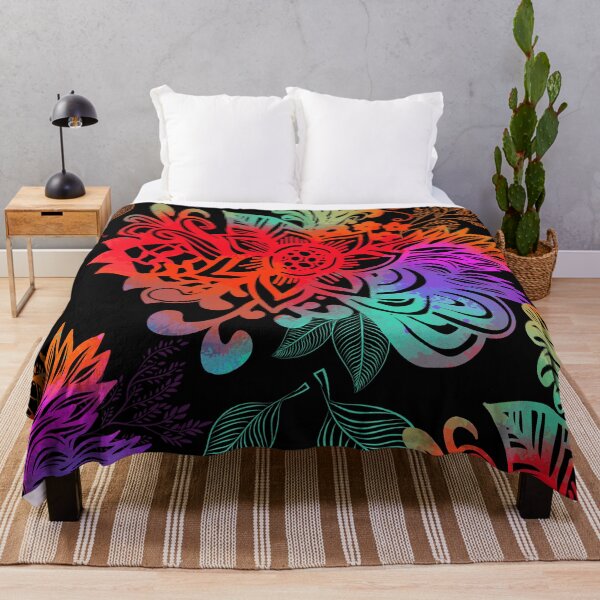Item preview, Abstract rainbow flowers designed and sold by FGCART.