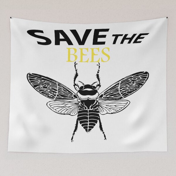 Item preview,  Save the bees shits, save the bees phone cases, save the bees hats, save the bees shower curtain, save the bees backpack  designed and sold by Poussyarts.