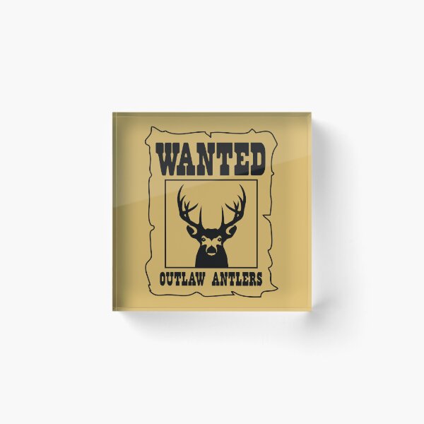 Item preview, Wanted Outlaw Antlers Black designed and sold by cayennecrazy.