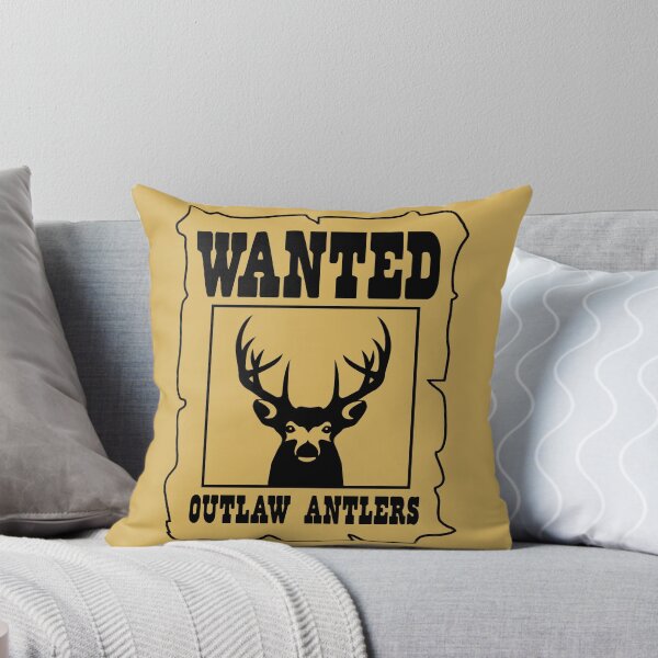 Item preview, Wanted Outlaw Antlers Black designed and sold by cayennecrazy.