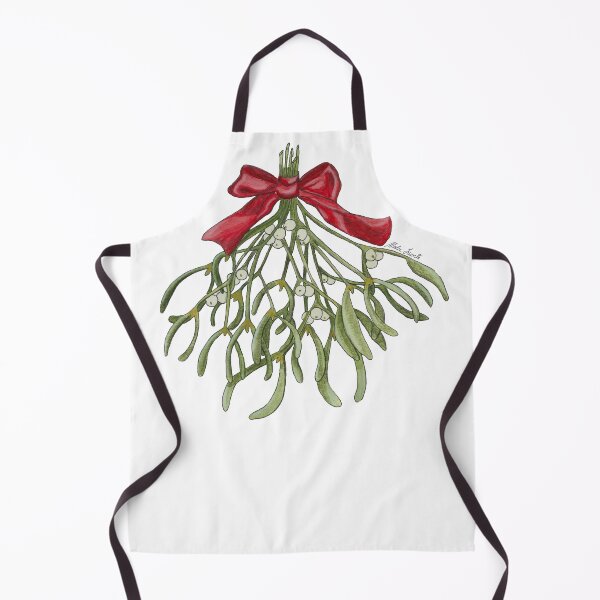 Item preview, Mistletoe branch with bow in watercolor designed and sold by Malu-Iriarte.