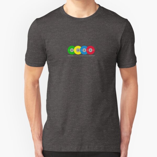Competition weightlifting plates and barbell Slim Fit T-Shirt