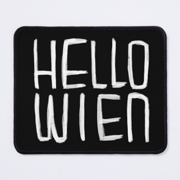 Item preview, Funny Pun, Hello Wien Typography, Hell-o Wien, Vienna Halloween designed and sold by badlydrawnbabe.