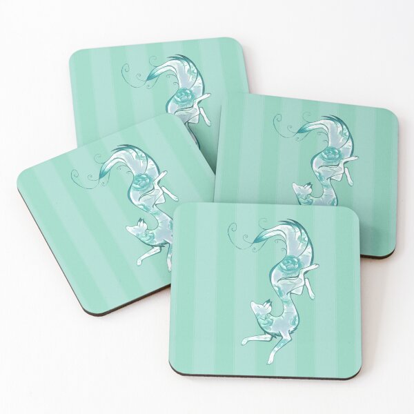 Item preview, Rosy teal green fox  designed and sold by Corinne Alexa Jackson.