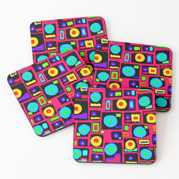 Item preview, Retro 80's Abstract Color Splash Turntables designed and sold by ColourTrips.