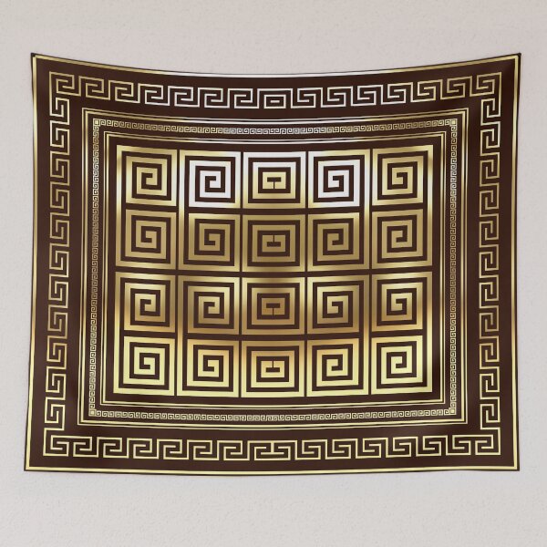 Item preview, Greek Keys Gold Maroon designed and sold by Yiorgos Designs.