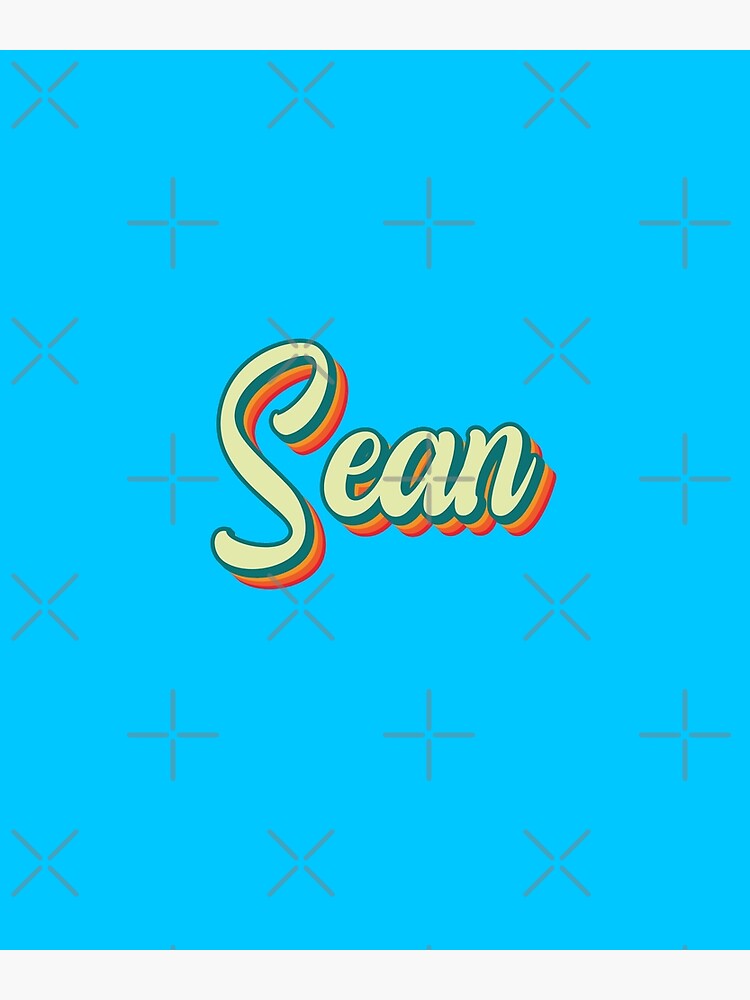 "Sean Name Label in retro color" Poster for Sale by