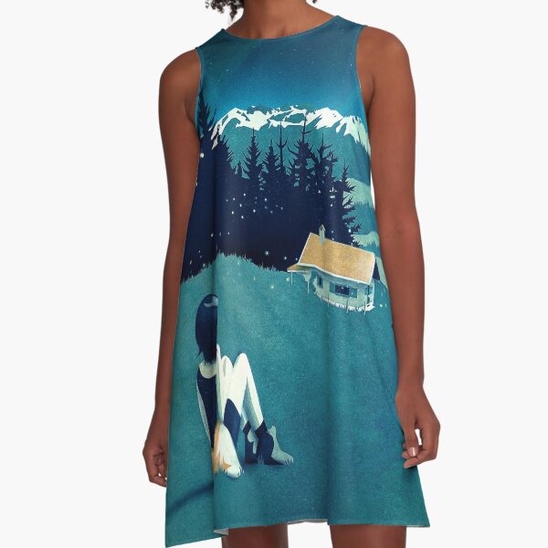 Magical Solitude A-Linien Kleid