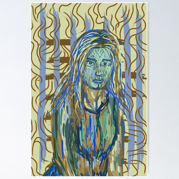 Item preview, Colorful Abstract Expressionist Portrait designed and sold by sibleystudios.