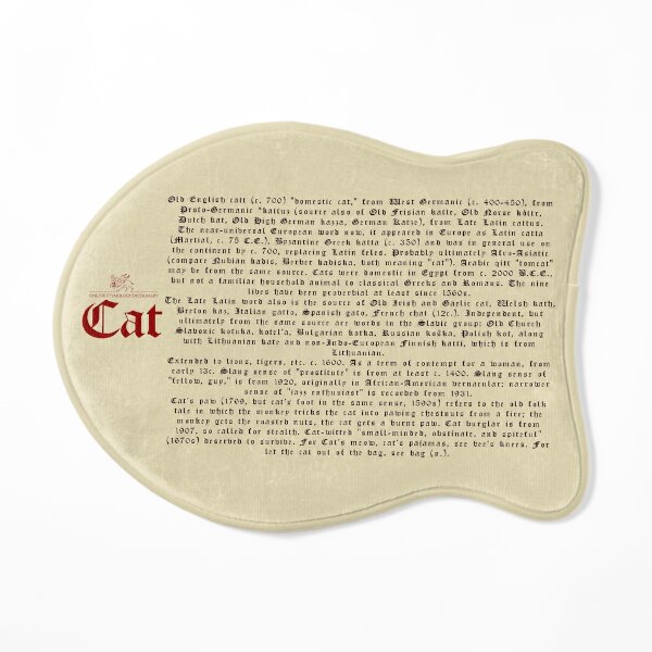 Cat Etymology Etymonline Cat Bed - Online Etymology Dictionary Cat Mat