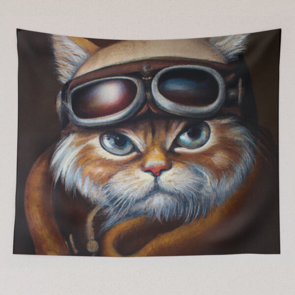 Item preview, Amelia the Cat, aviator (Baroque) designed and sold by thecatandkettle.