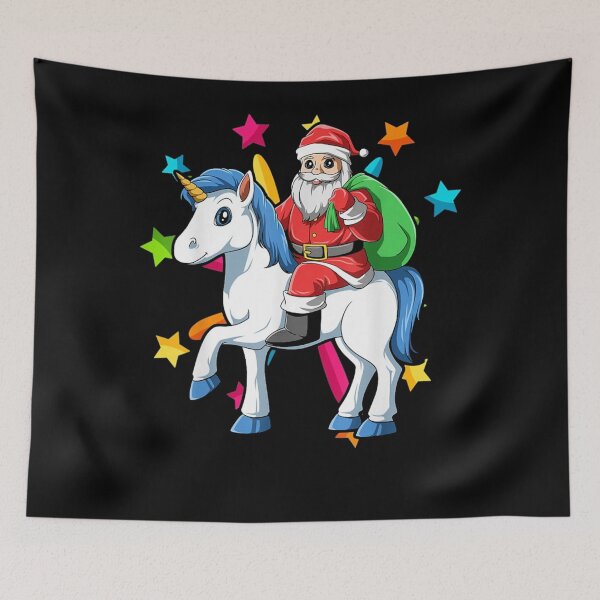 Item preview, Santa Riding A Unicorn Santa designed and sold by juansherold.