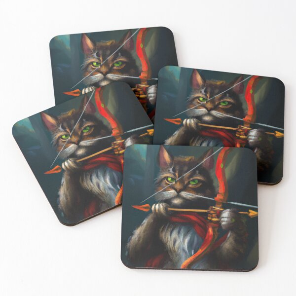 Item preview, Viggo the Cat, readying his bow (Fantasy) designed and sold by thecatandkettle.
