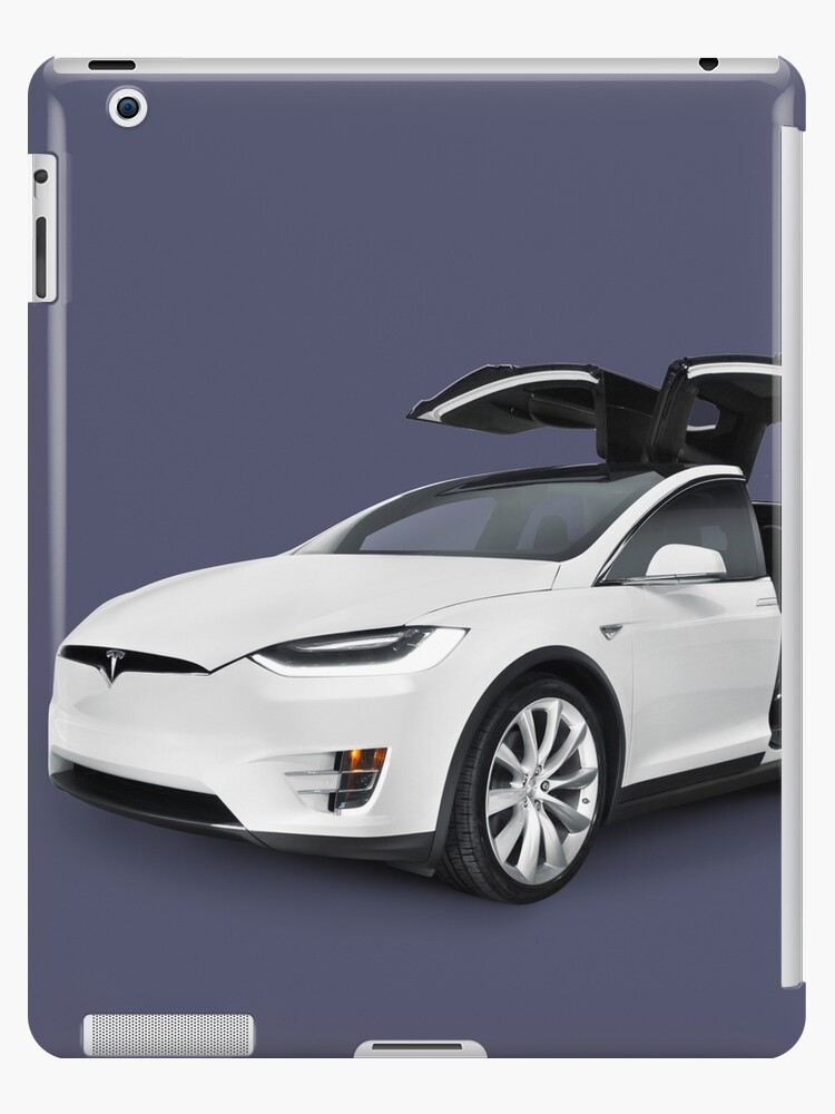 White 2017 Tesla Model X Luxury Suv Electric Car With Open Falcon