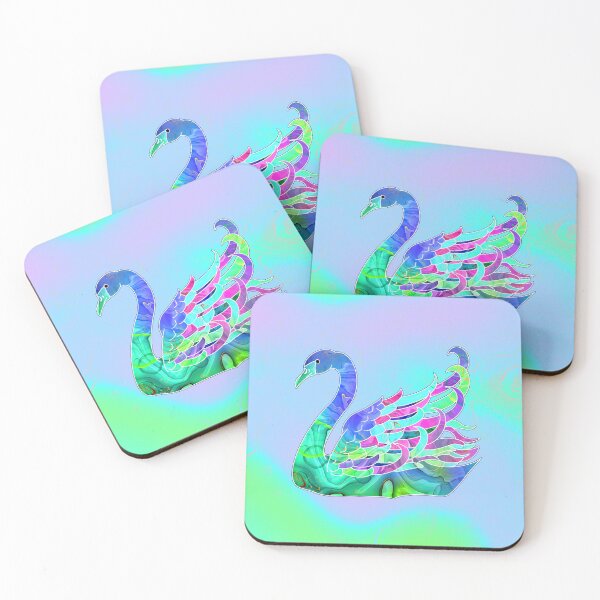 Artikelvorschau, Rainbow Swan ist mein Krafttier entworfen und verkauft von LaRoach Digital Arts.