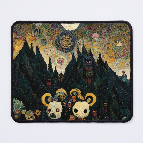 Item preview, Teddy Bear Cult Midnight Moonlight Mountain Ritual Site under the Abstract night Stars designed and sold by MysticAlgorithm.