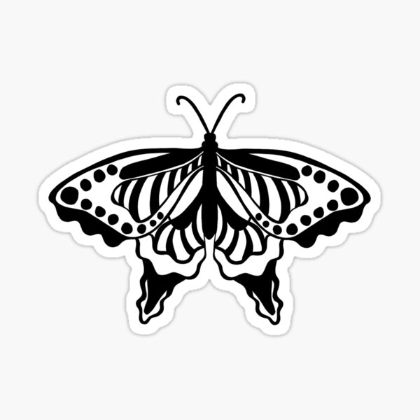 Black Night Moth Temporary Tattoo Sticker  OhMyTat