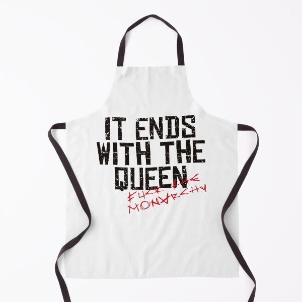 Item preview, IT ENDS WITH THE QUEEN, FUCK THE MONARCHY black / Cool and Funny quotes designed and sold by DRK7DSGN.