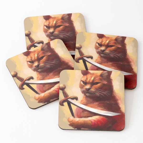 Item preview, Cass the Cat, with sword (Baroque) designed and sold by thecatandkettle.