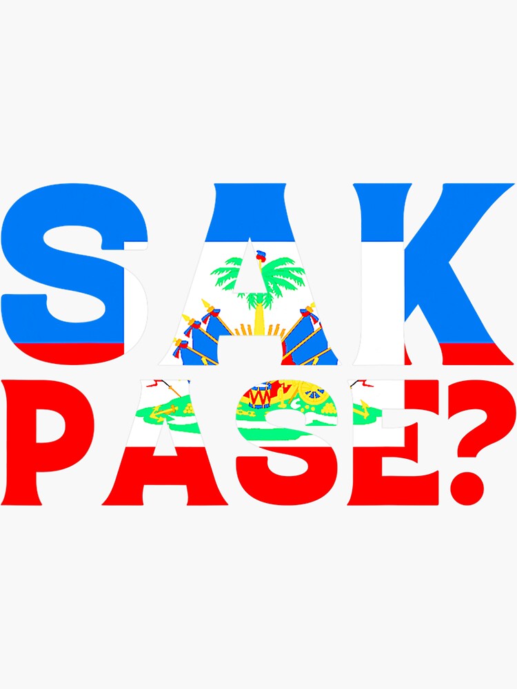 "Sak Pase Haitian Flag" Sticker for Sale by highlevelproct Redbubble
