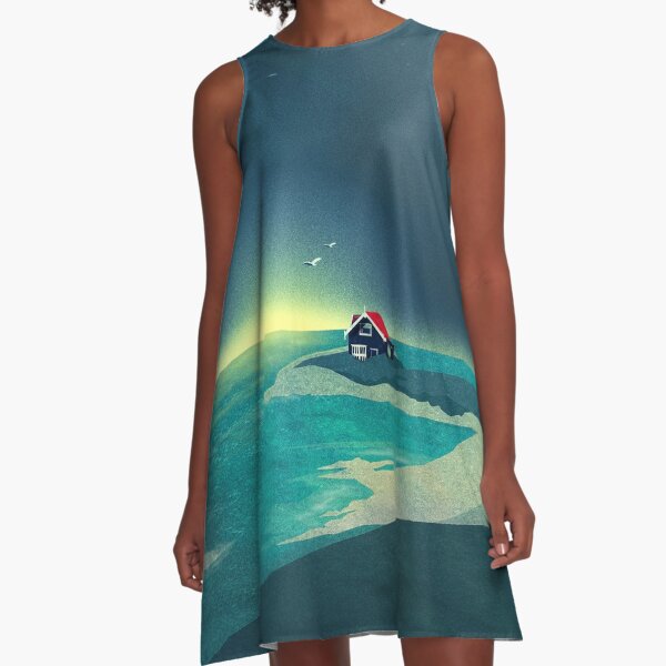 House by the Sea A-Linien Kleid