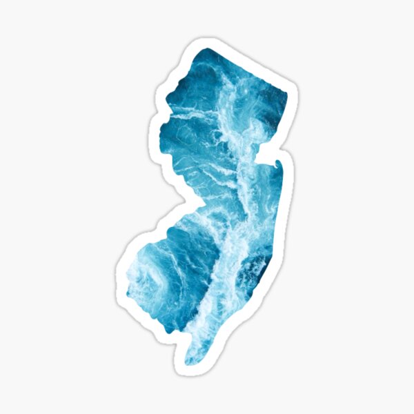 The Shape of New Jersey- The Jersey Shore Sticker