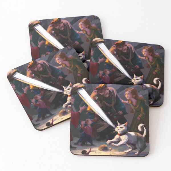 Item preview, Arty the Cat, throwing down (Baroque) designed and sold by thecatandkettle.