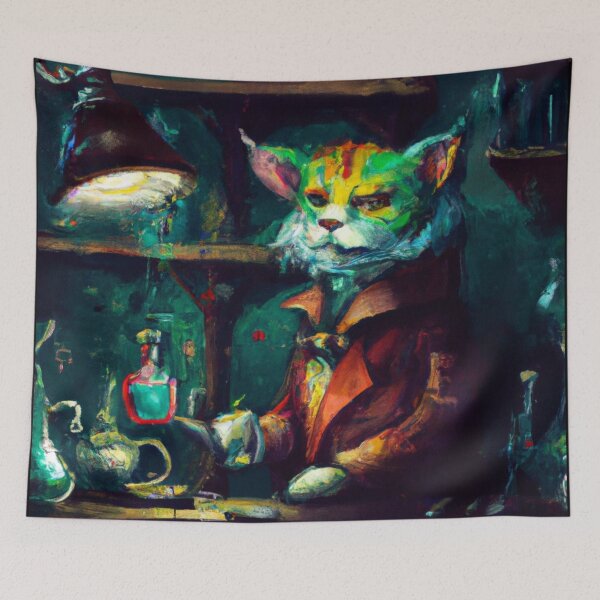 Item preview, Vincent the Cat, tea in the lab (Fantasy) designed and sold by thecatandkettle.