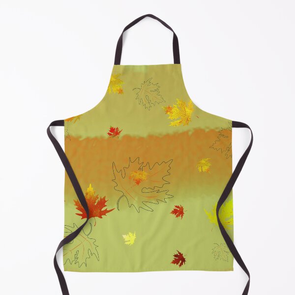 Aperçu de l'œuvre automne, feuilles, contour, multicolore, fond orange créée et vendue par Maria Mihailova.